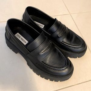 Genuine Leather Lawrence Loafers - Steve Madden - Black